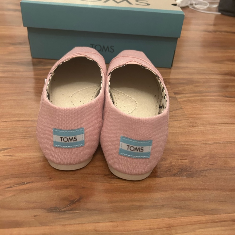TOMS Women's Pink Slip-On Shoes - Picture 3 of 5